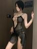 Sexy Pure Desire Lace Hot Mesh Lace Sweet Tank Mini Dress Short Teasing Pajama Dress Elegant  New Sweet Fashion Korean Kq7U