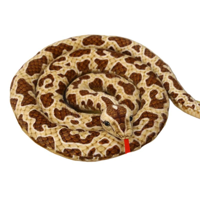 1pc Giant Snakes Plush Toy Simulation Long Golden Python Stuffed Snake Plushie Children Boys Gift Home Decoration