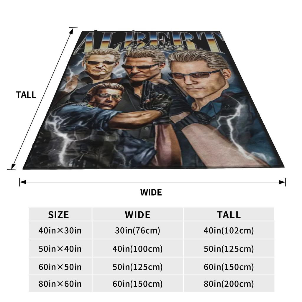 Pătură Bootleg Albert Wesker Pătură Caldă din Flanel Moale pentru Sofă pentru Casă Dormitor Exterior Pături Cuvertură Plapumă
