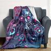 1pc Cyberpunk Robot Print Blanket   Lightweight Flannel Throw Blanket For Sofa, Bed, Living Room, Office, Outdoor Travel, Camping