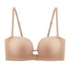 Front Buckle Seamless Strapless Bra - Push Up, Non-Slip, No Underwire, Enhances Small Chest