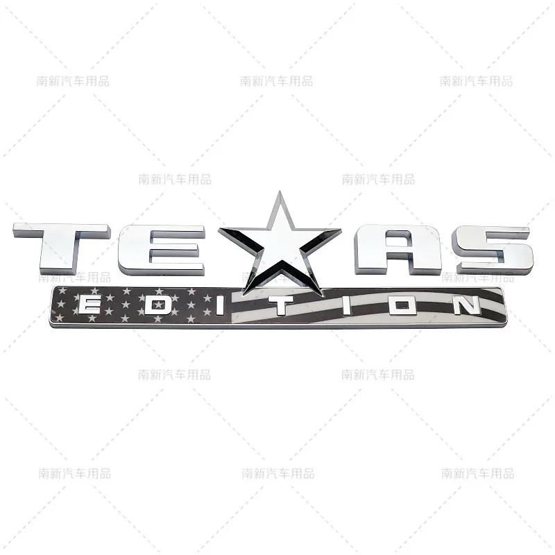 3D ABS TEXAS EDITION Badge Rear Trunk Fender Emblem Sticker For Jeep Chevy Silverado GMC Sierra Car Decals Accessories AMV1