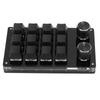 Einhändige makromechanische Tastatur mit 12 Tasten, multifunktionale, programmierbare DIY-Tastatur für Bürospiele