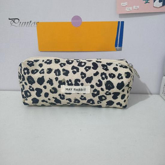 Pencil Case Large Capacity Corduroy Pencil Bag Multi-Purpose Stationery Bag Zipper Placket Makeup Bag Office Travel Gift Organizer