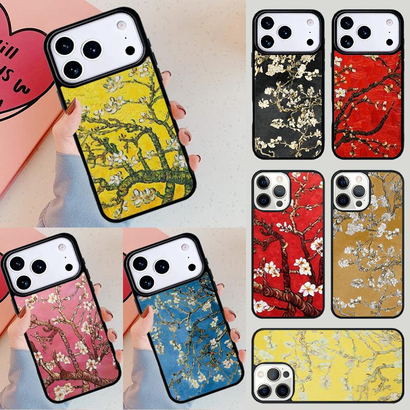 Blossoming Almond Tree Phone Case For Apple iPhone 17 Air 16E 15 14 Plus 13 12 11 Pro Max Mini Funda Cover
