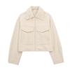 Tweed Cropped Jackets for Women Autumn Winter Short Coat Jacket Women Zip Crop Demi-season Jacket Woman Outerwears