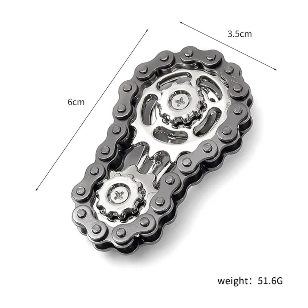 Metalowa zabawka typu Fidget w kształcie łańcucha rowerowego do łagodzenia stresu