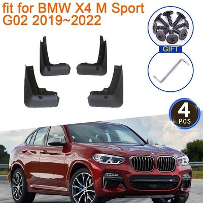 4 guardabarros para BMW X4 M Sport G02 ~2022, accesorios, guardabarros, guardabarros, ruedas delanteras y traseras.