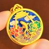 Hollow Flower Pendant Necklace Fish Collarbone Chain Fashion Chinese Style Necklace  Southeast Asia