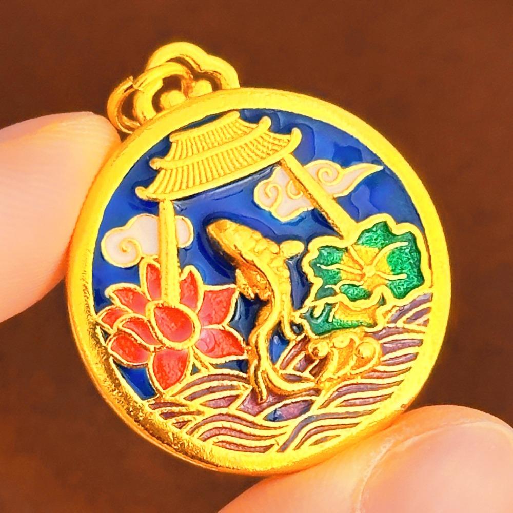 Hollow Flower Pendant Necklace Fish Collarbone Chain Fashion Chinese Style Necklace  Southeast Asia