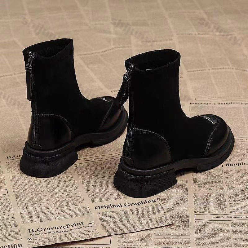 Módní dámské platformové módní boty 2025 Nové podzimní zimní venkovní protiskluzové krátké boty Pohodlné zvýšení výšky Střední podpatek Boty