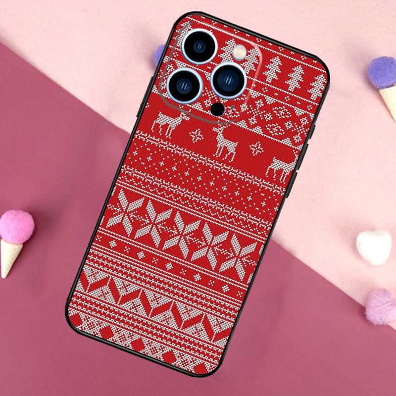 Dachshunds Christmas Sweater Pattern Phone Case For iPhone 16 15 13 12 11 14 Pro Max Mini X XR XS 14 Plus Cover iPhone 12