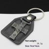  St Benedict PU Leather Keychain Religious Pendant Keyring Lightweight for Personal Accessory Church Event Gift