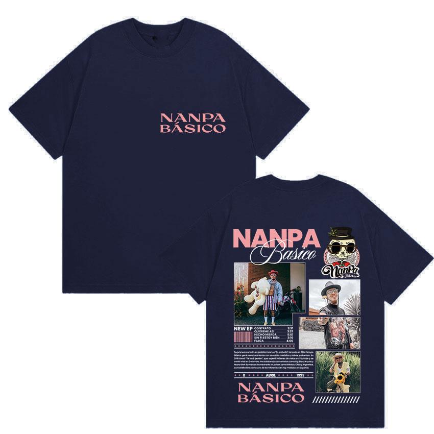 Rapper Nanpa Básico Tour Album Merch T shirts Mens Clothing Hip Hop Gothic Short Sleeve Tshirts Fashion Cotton Streetwear