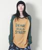 Deumakeu Real Street Color Mix Raglan Long Sleeve T-Shirt Khaki & Mustard