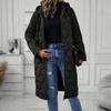 Cross-border European and American New Long Hooded Casual Jacket Women's Cotton Clothes