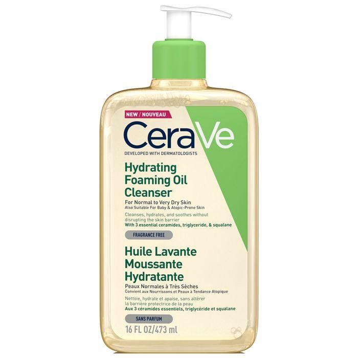 Cerave Huile Lavante Moussante Hydratante 473 Ml Pour Les Peaux Normales À Trèsèches Les Peaux À Tendance Atopique