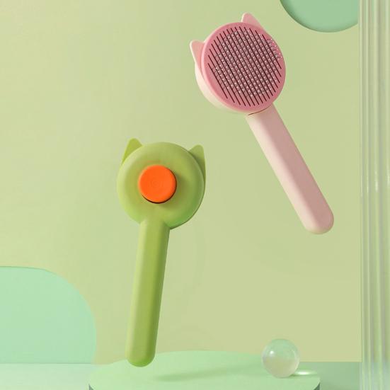 Pet Comb with Retractable Stainless Steel Needles Grooming Brush Removes Loose Hair Massage Brush for Cats And Dogs