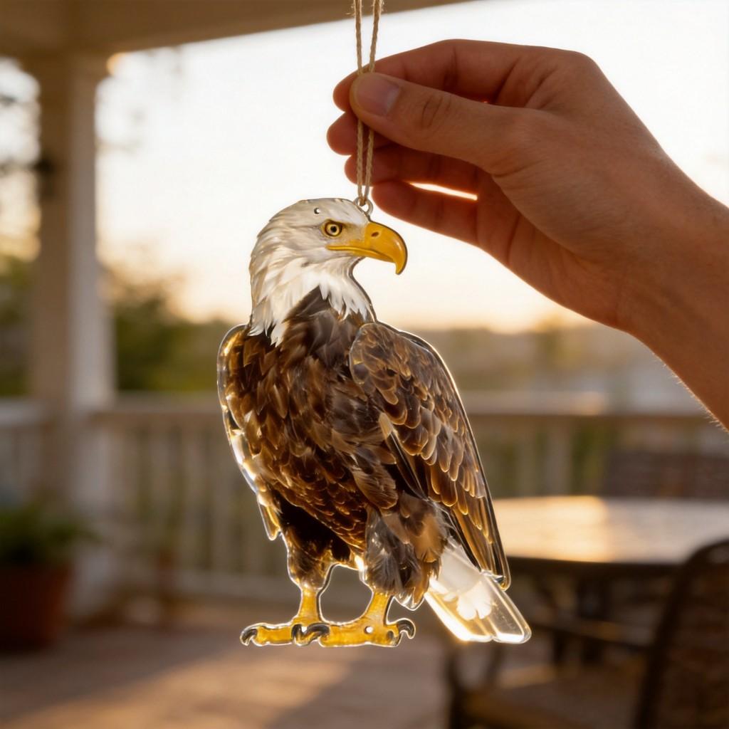 Garden Bird Deterrent Device With Acrylic Eagle Design For Yard Protection