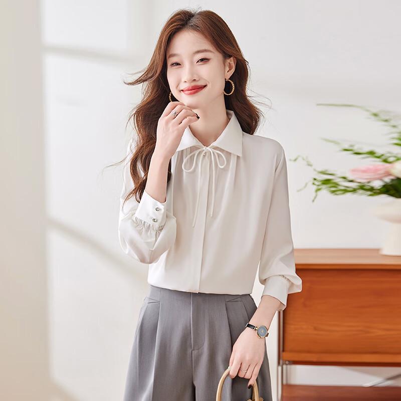 Women's Elegant Long-Sleeve Chiffon Shirt