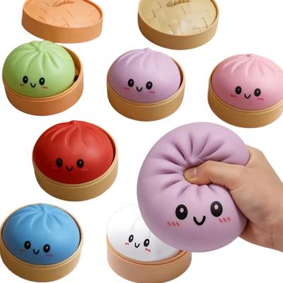 Colorful Dumpling Squishes Stress Balls Reusable Low Rebound Decompression Dough Ball Unique Home Decoration Birthday Gifts