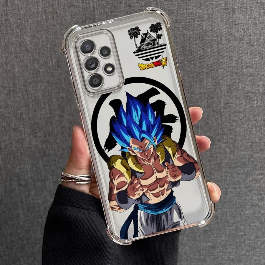 Cute cartoon anime Vegeta Blue Goku Phone Case for Samsung Galaxy A21s A52 A17 A26 A35 A36 A13 A24 A16 A15 A25 A33 Clear Cover