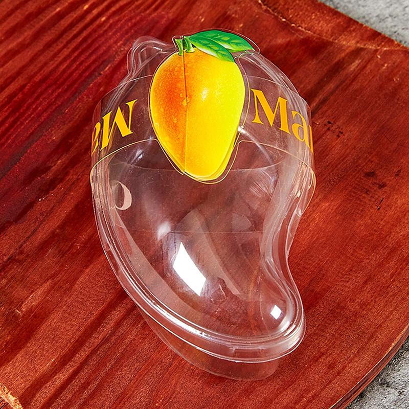 10 stk Kreativ Mangoform Engangs Dessertkake Plastkopp DIY Kake Krem Mousse Emballasjeboks Med Klart Lokk