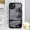 Black Coconut Palm Tree Printed Phone Case for IPhone 16 14 15 Pro Max 11 12 13 PRO MAX Mini 7 8 Plus X XS Shockproof Hard Cover