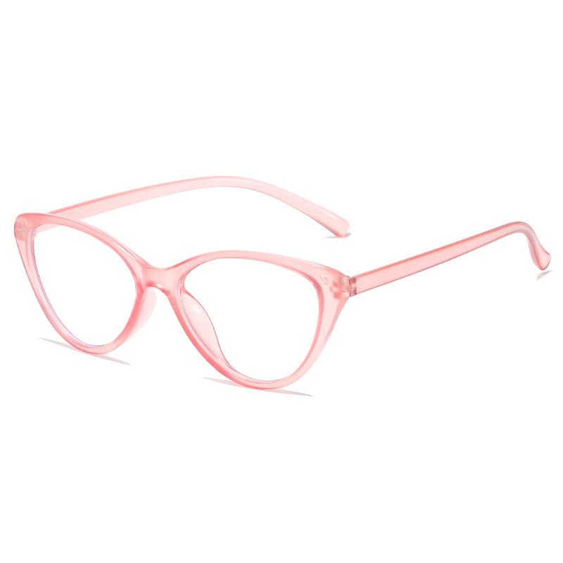 

Trend Flat Glasses Cat Eye Retro Glasses Frame Ins Fashion Glasses Frame Personalized Transparent Jelly Glasses прозорого рожевого кольору