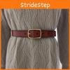 Solid Color Style Pure Leather Belt Women Metal Pin Buckle Jeans Pants Supplies
