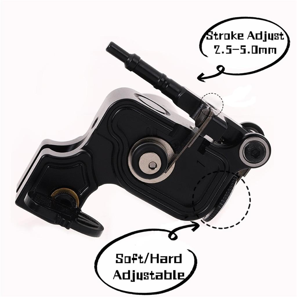 DM V6 Shrapnel Rotary Tattoo Machine Adjustable Stroke 2.5-5mm Japan Coreless Powerful Motor Tattoo Gun For Permanent Makeup