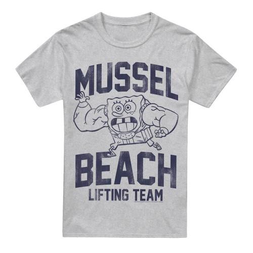 SpongeBob SquarePants Mens Mussle Beach Lifting Team T-Shirt
