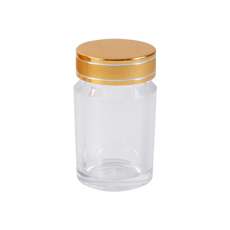 Acrylic Sealed Food Grade Plastic Storage Jar with Lid for Reishi Spore Powder