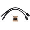 2pcs Leather Genuine Leather Bag Straps Black Beige Leather Purse Handles Brownish Yellow Replacement Handles Bag Straps Handle