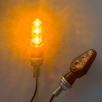 Universal 2 Stück Motorrad Blinker vorne hinten LED Blinker 12V Moto Blinker Metall Amber