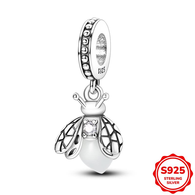 Copper Genuine Luminous Firefly Pendants Charms Bead Fit 3Mm Bracelet Necklaces For Women Luxurious DoItYourself Jewellery Crafting Gift