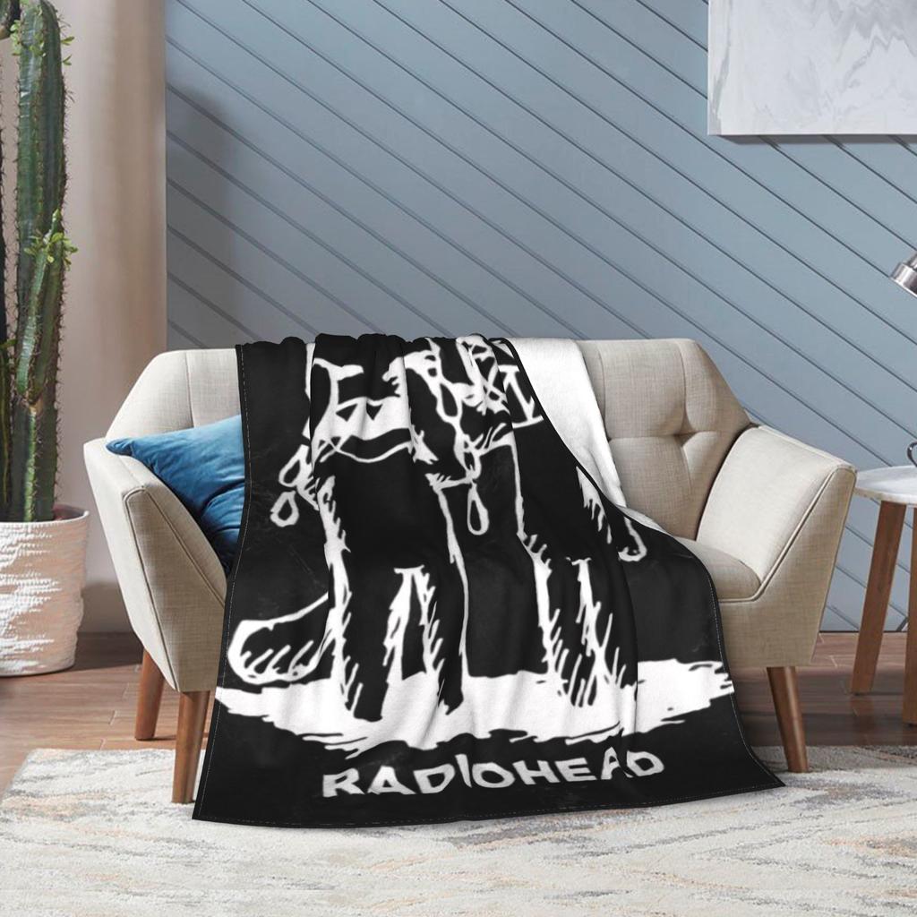 Superweiche Radiohead Rock Metal Band Überwurfdecke Premium Flanell Fleece Leichte Bettdecke Gemütliche Plüschdecken für alle Jahreszeiten