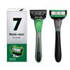 Non-Toxic Safety 7-Blades Razor Replaceable Razor Refill Blades Classic Men'S Shaving Tool