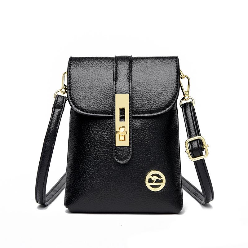 

Модная сумка для мобильного телефона на одно плечо, через плечо, модная ручная маленькая квадратная сумка чёрный