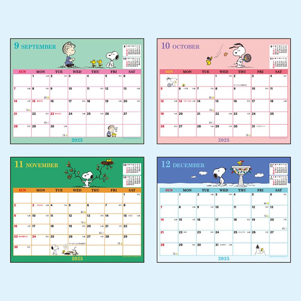 Sanrio Sheet Calendar 2025 Snoopy Tabletop 451479