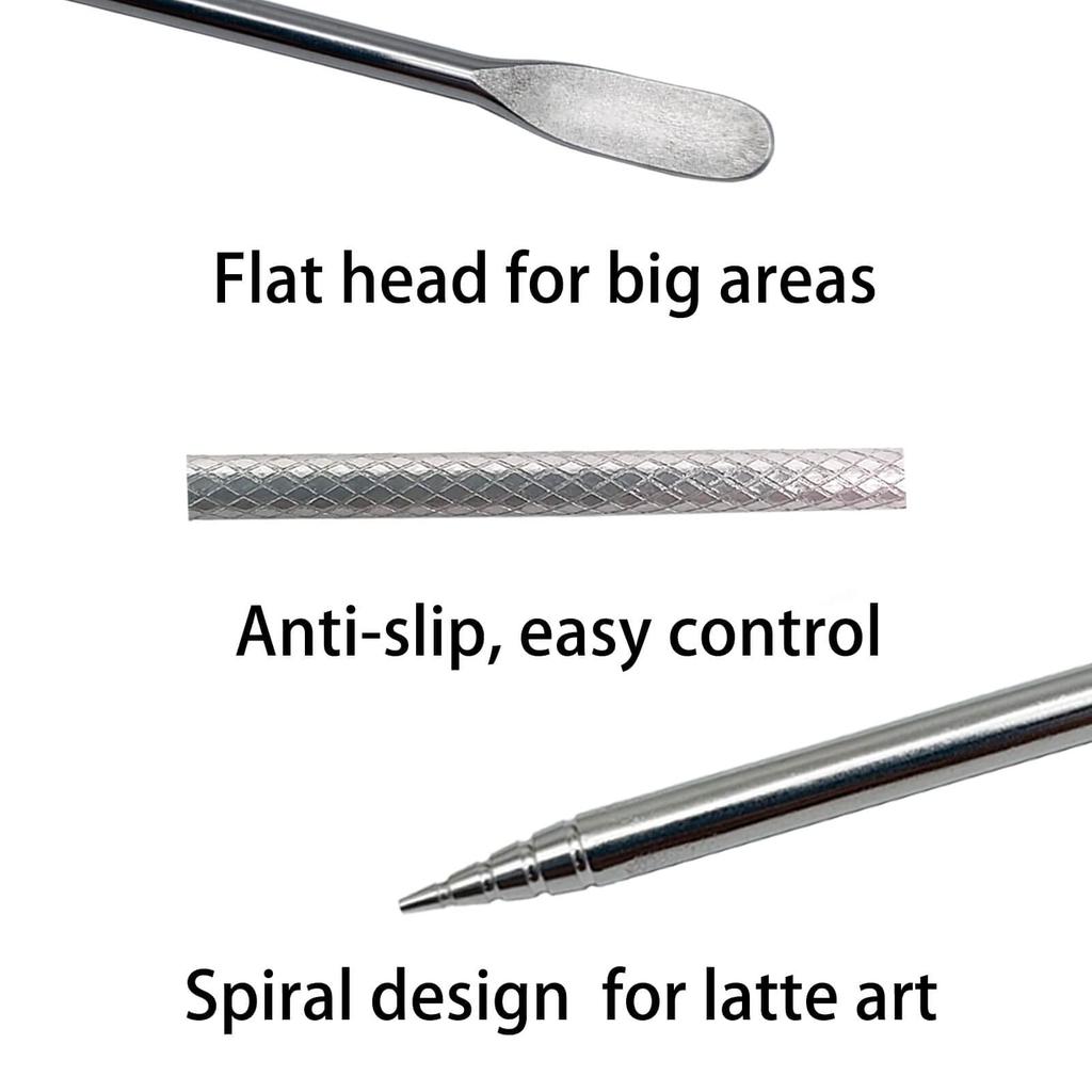 1 Stainless Steel Coffee Latte Art Pen - Spice Pen, Cappuccino Espresso Machine Accessory, Fancy Stitching, Barista Tool