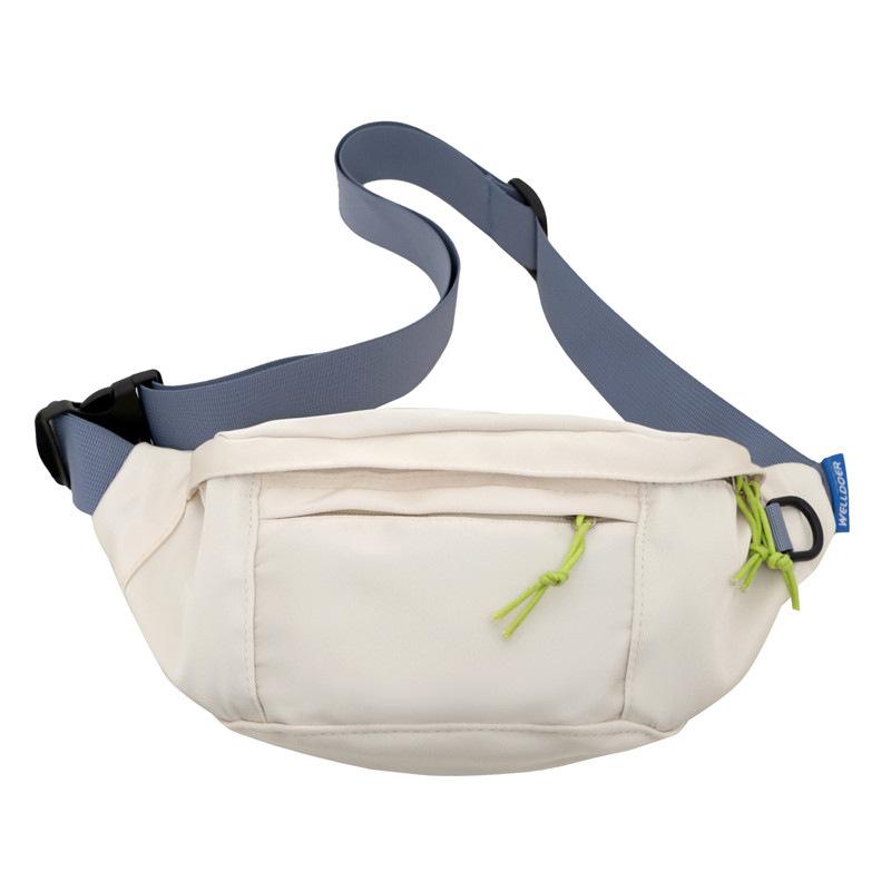 Breast bag fashion casual Korean version ins style solid color messenger bag men and women couples shoulder bag commuter fashion fanny pack