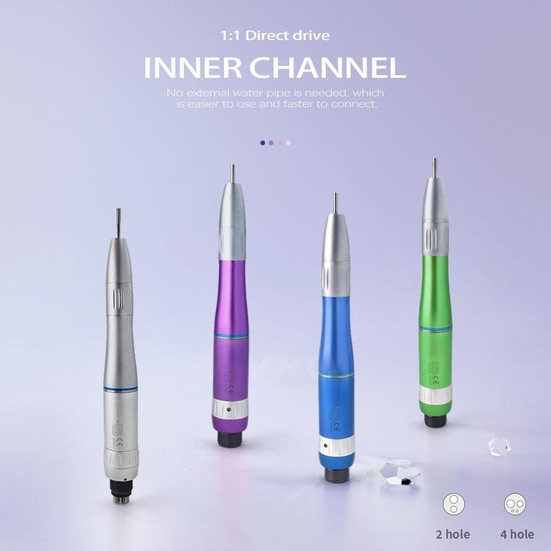 

Dental Colorful 1:1 Direct Drive inner channel water Spray low speed handpiece 4 hole синий