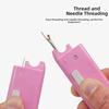 Hand Anti-prick Wire With Scale&Magnifying Glass One-second Threading Tools Needle Threader Magnetic Absorption