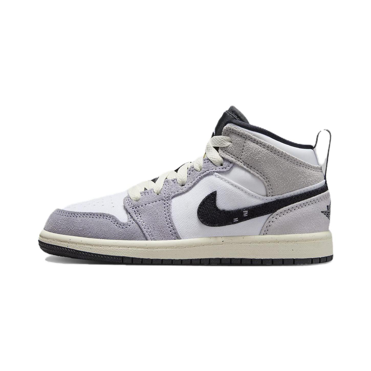 

New Jordan 1 Mid SE Craft White Cement Grey Black PS FD9090-002 31