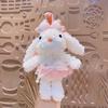 Cartoon Plush Princess Dress, Long-eared Rabbit Keychain, Cute Dress-up Rabbit Girl Bag Pendant