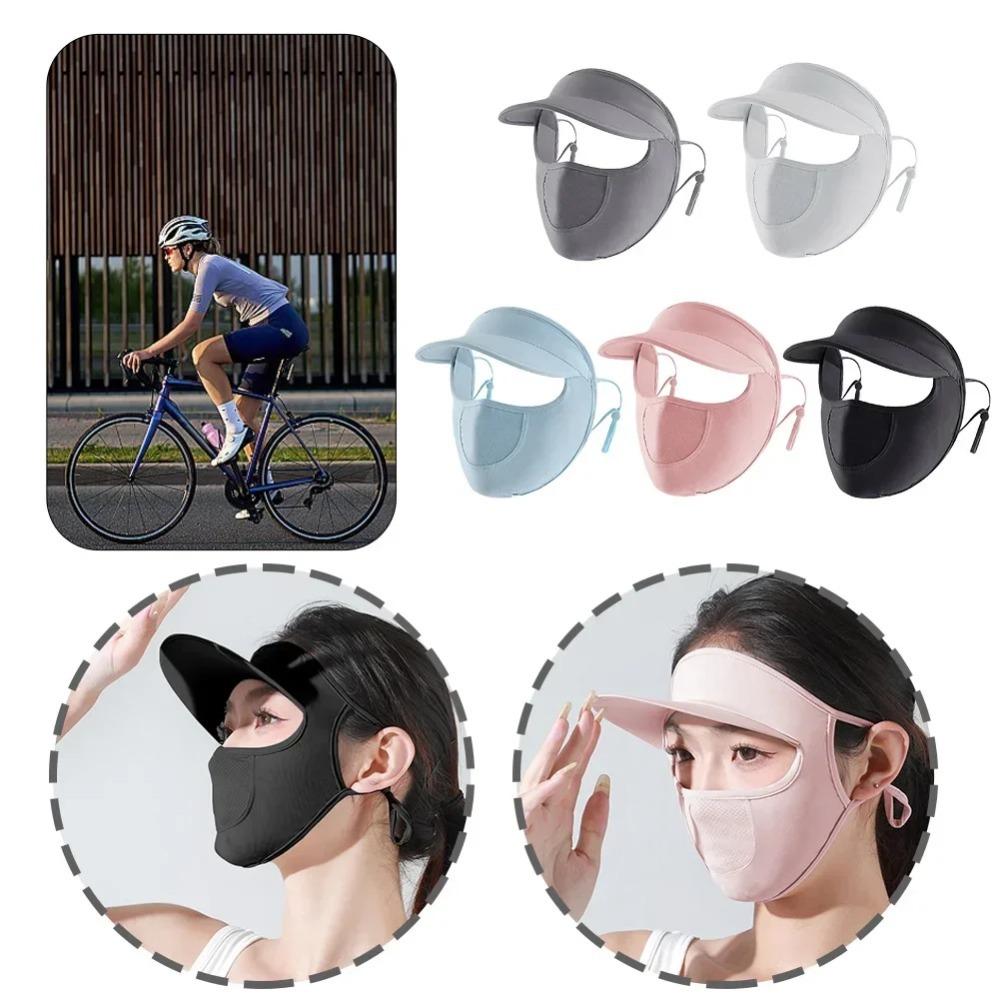 Cycling Mask Breathable Summer Sun Protection Hat Ice Silk Face Mask UV Proof Cooling Coverage for Outdoor Cycling Sports Hats