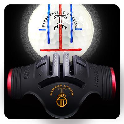 BIRDIE79 Birdie Liner Golf Ball Marker Alignment Tool Triple Line Golf Stencil with 3 Color Pen and Gift Box Patent Pending T-Putt - -