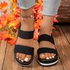 Fashion Women's Minimalist Wedge Sandals Leopard Open Toe Thick Soled Platform Casual Shoes Ankle Strap Female Slingback Sandalias