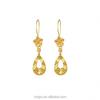 2021 New Flower Drop Tassel Long Earrings Brass Gold-Plated Wedding Jewelry